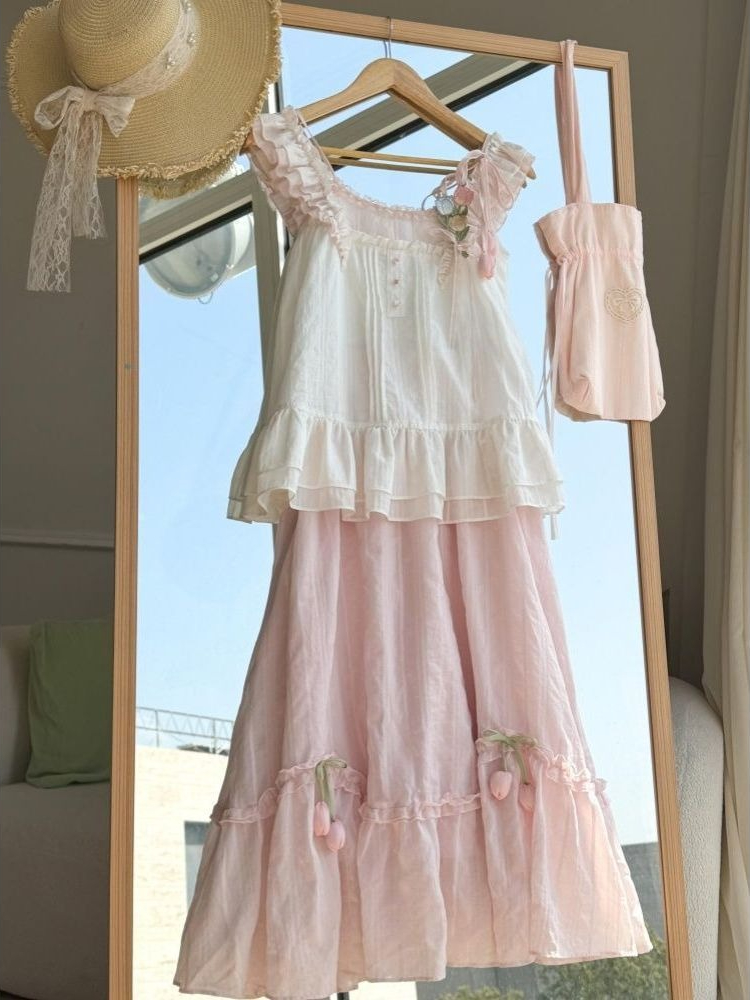 Zoete Kawaii Ruffle Trim Tulip - Fly Line recensie en prijs